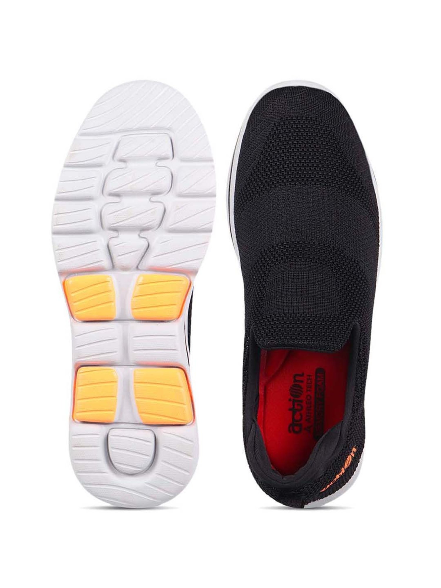 Action Men's Jet Black Running Shoes