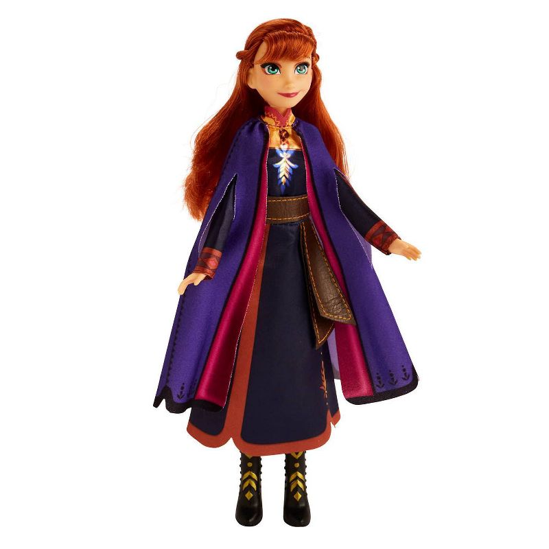 Disney Frozen 2 Singing Anna Fashion Doll with Music Wearing a Purple Dress