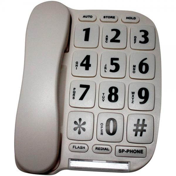 Geriatric Large Button Telephone with Speaker Phone and Voice Amplification P-581