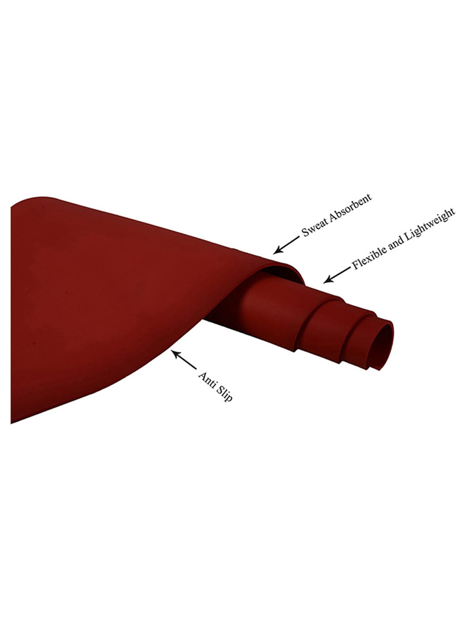 Stag Global Anti-Slip Yoga Mat (Red) Size - 6X2 Ft