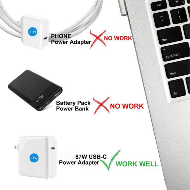 USB C Type C to Magsafe 2 T-Tip Adapter PD Cable for Apple Macbook Pro 13inch 15inch 17inch Retina MacBook Air 11inch 13inch Pro A1436 A1466 A1465 MD223 A1435 A1502 A1398 A1424