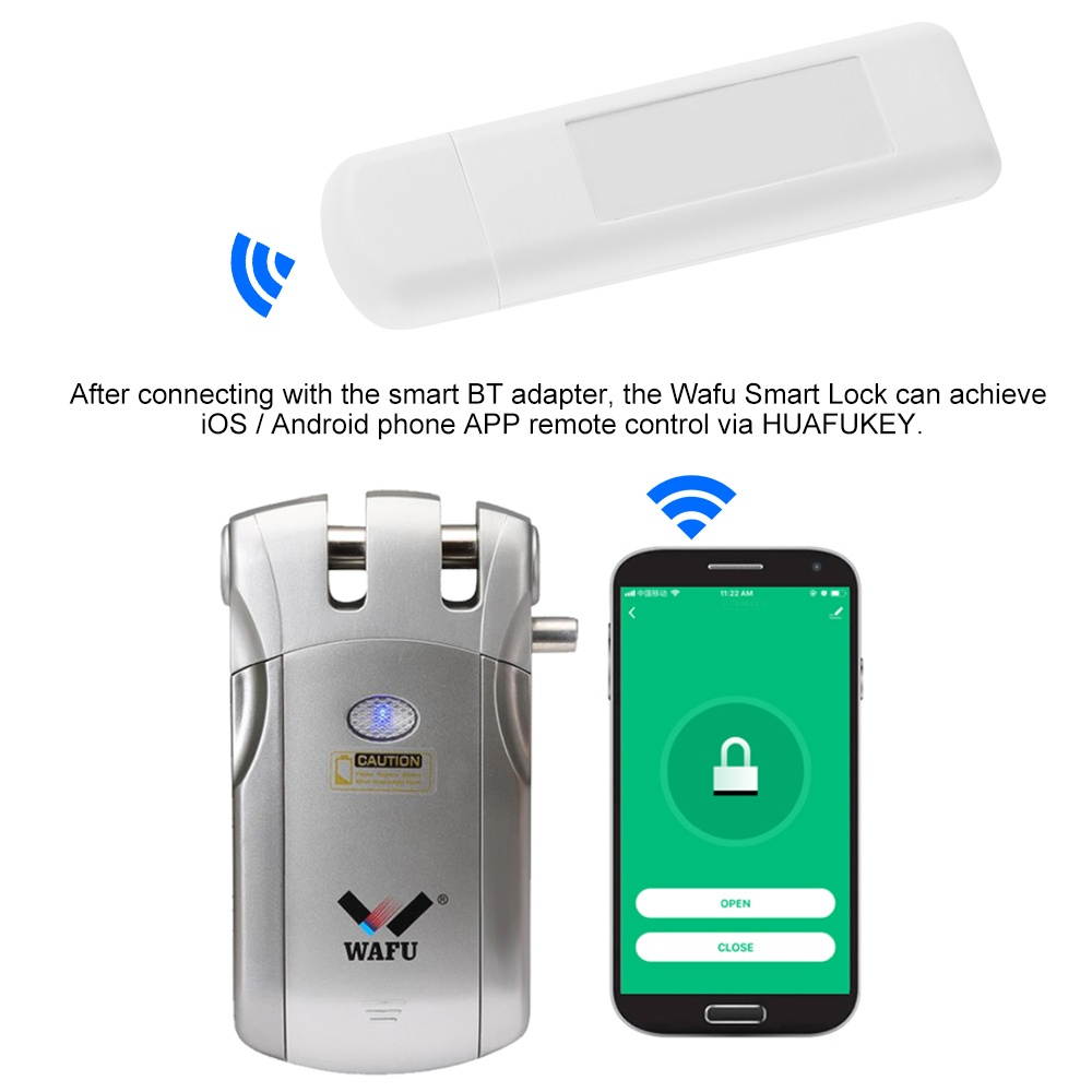 Wafu Smart Lock Wifi Adapter Smart Life APP Network Wireless 433MHz Remote Control iOS Android Mobile Phone APP For Lock Wafu 010 / 011 / 019