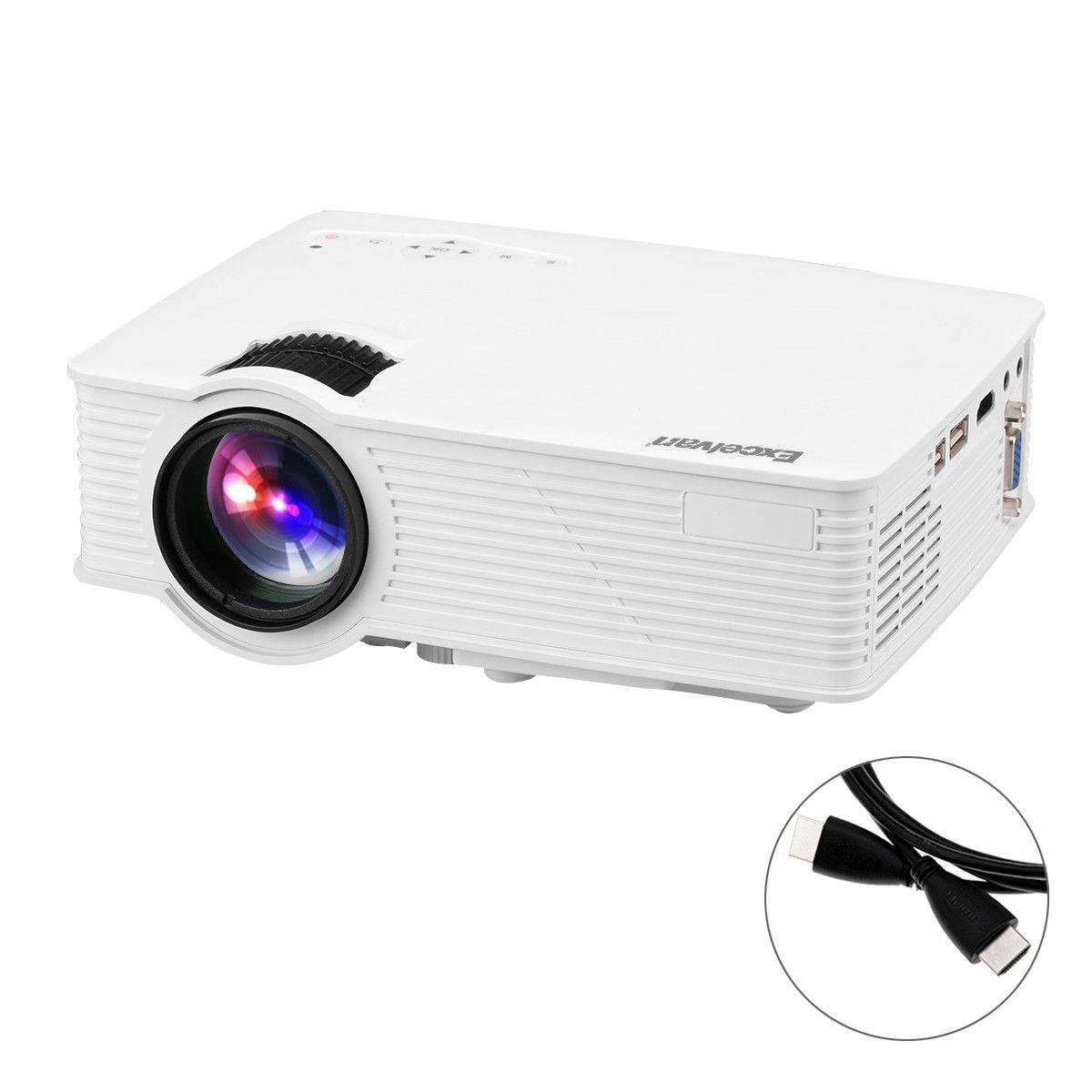 7000Lumens Full HD 1080P LED 3D VGA HDMI SD USB Home Theater Projector Cinema US