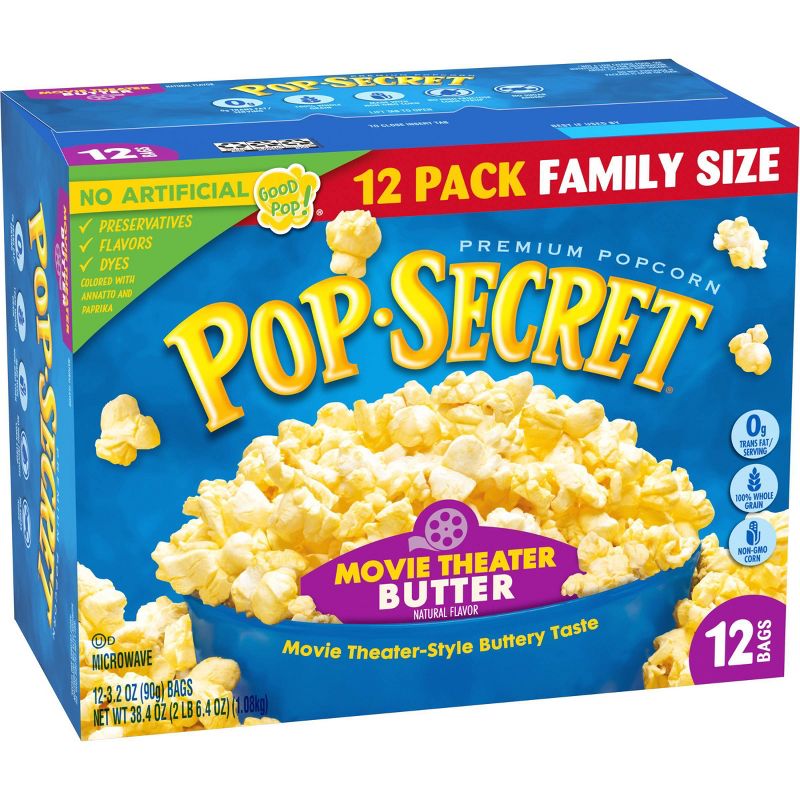 Pop Secret Movie Theater Butter Microwave Popcorn - 12ct