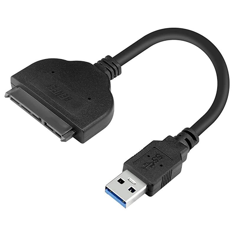 USB 30 to SATA Adapter  USB to SSD Adapter wUASP Compatible for 25 inch HDD and SSD