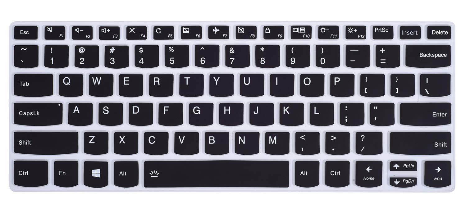 Keyboard Cover Compatible Lenovo Yoga 720 12.5 inch, Lenovo Yoga 720/730 13.3 Inch, Lenovo Yoga 920 13.9 Inch Soft Silicone Protective Skin, Black