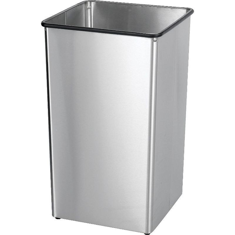 Safco Steel Trash Can with no Lid, Gray, 36 gal. 9663SS