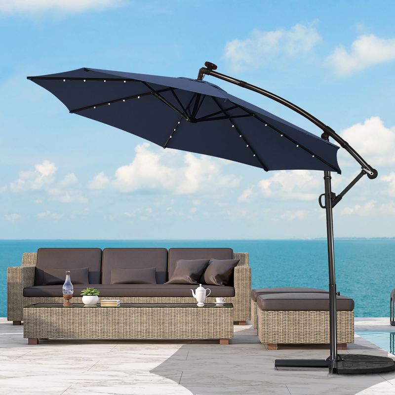 9' x 5' Rectangular Double Top Patio Outdoor Market Umbrella Emerald Green - Crestlive Products