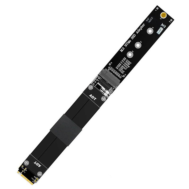 R44SF M.2 NVMe M Key Extension Cable SSD Riser Card Ribbon Line Support M2 to PCI Express 3.0 PCIe X4 Full Speed 32G/Bps(7.87in)