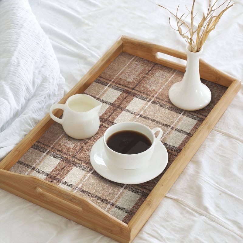 RoomMates Tweed Plaid Peel and Stick Wallpaper Brown