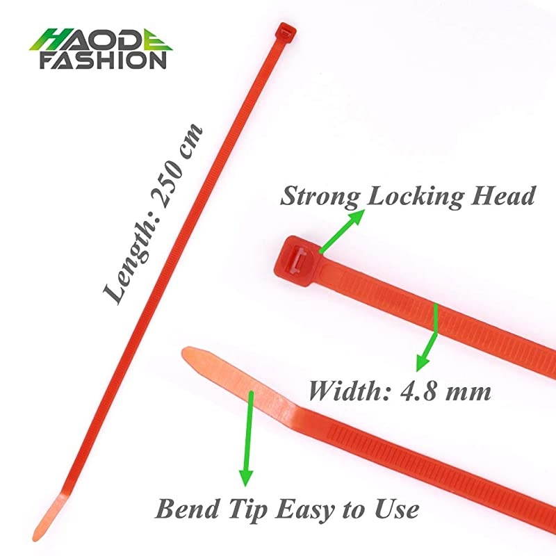 Pieces Heavy Duty 10 Inch Red Cable Zip Ties Strong 50 LBS Strength Cord Management Multi Purpose Festivals Outdoor Fastening Ties Wire Zip Ties10 Inch Red Pack 50 LBS