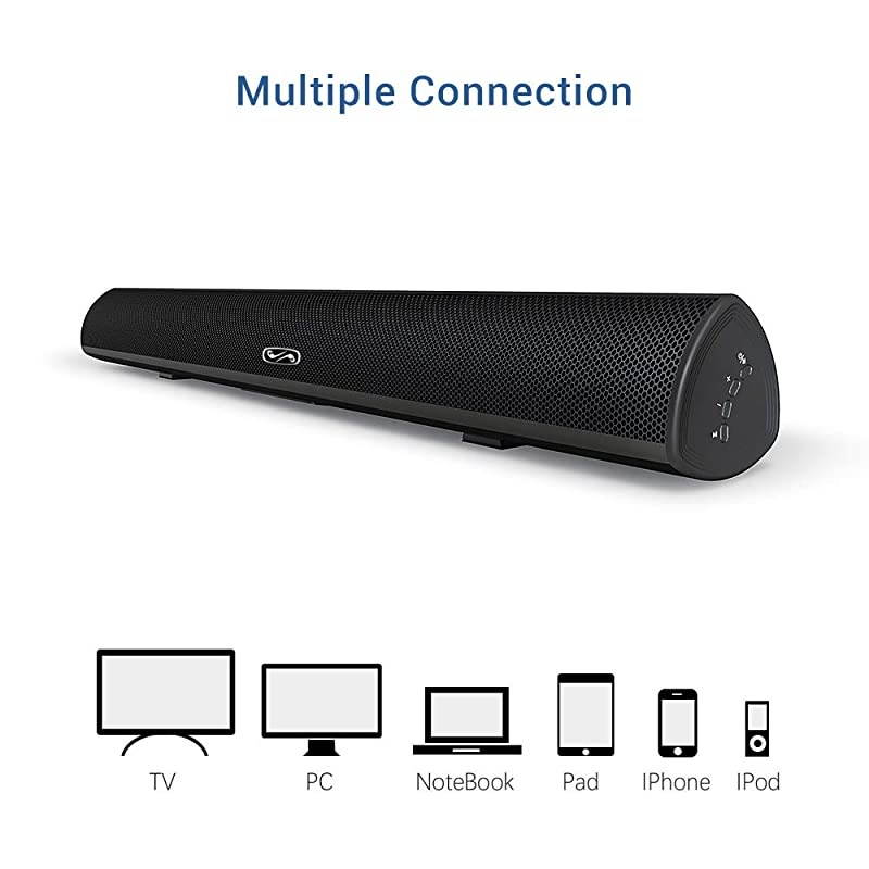 bar Bestisan bar Wired and Wireless Bluetooth 50 Speaker for TV 28 Inches Optical Cable Included DSP Bass Adjustable Wall Mountable