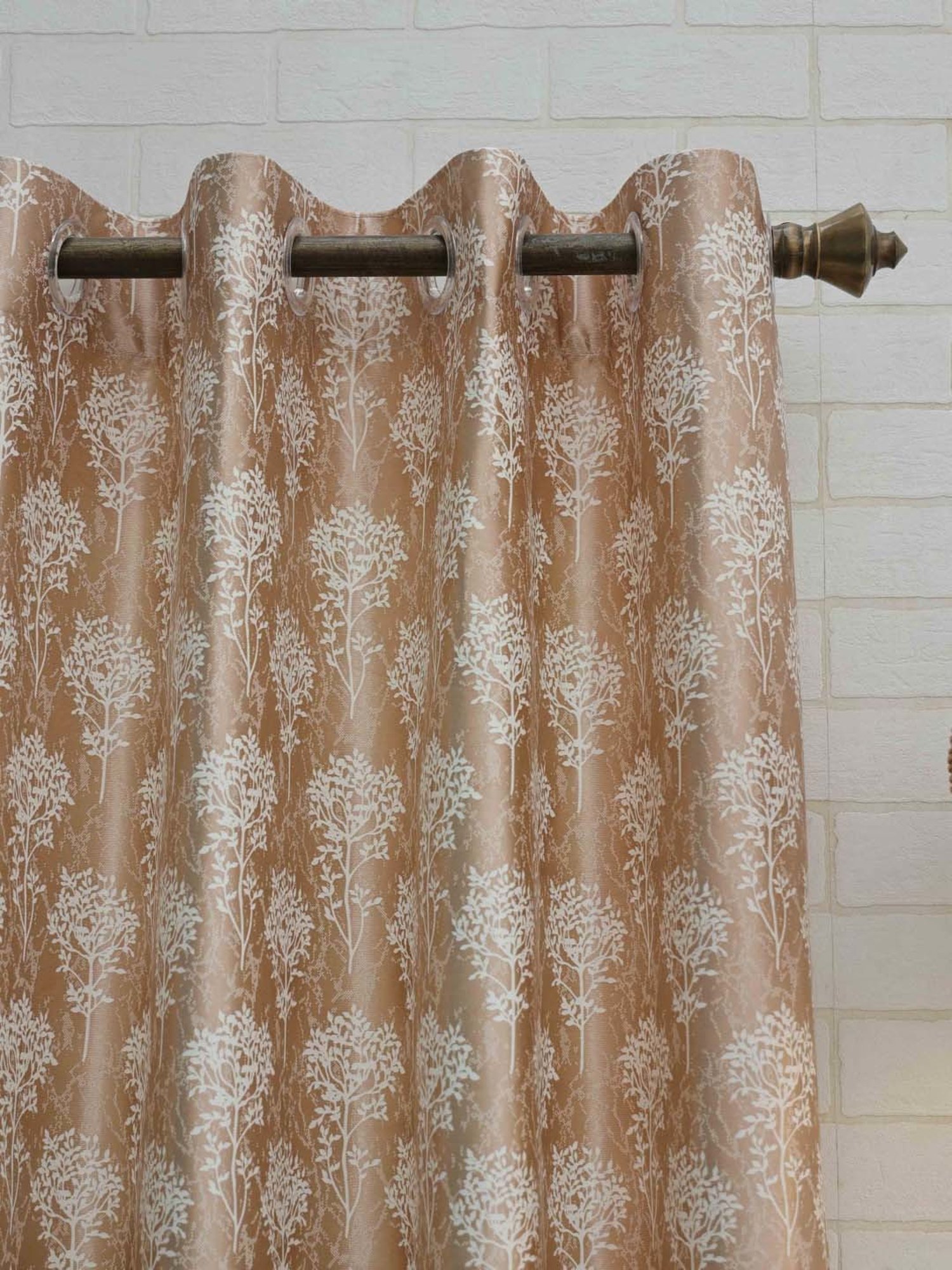 Ariana Bloom Roman Coffee Polyester 5ft Window Eyelet Curtain