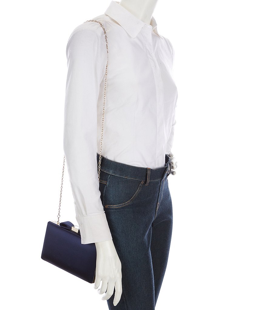 Kate Landry Satin Buckle Clutch Bag