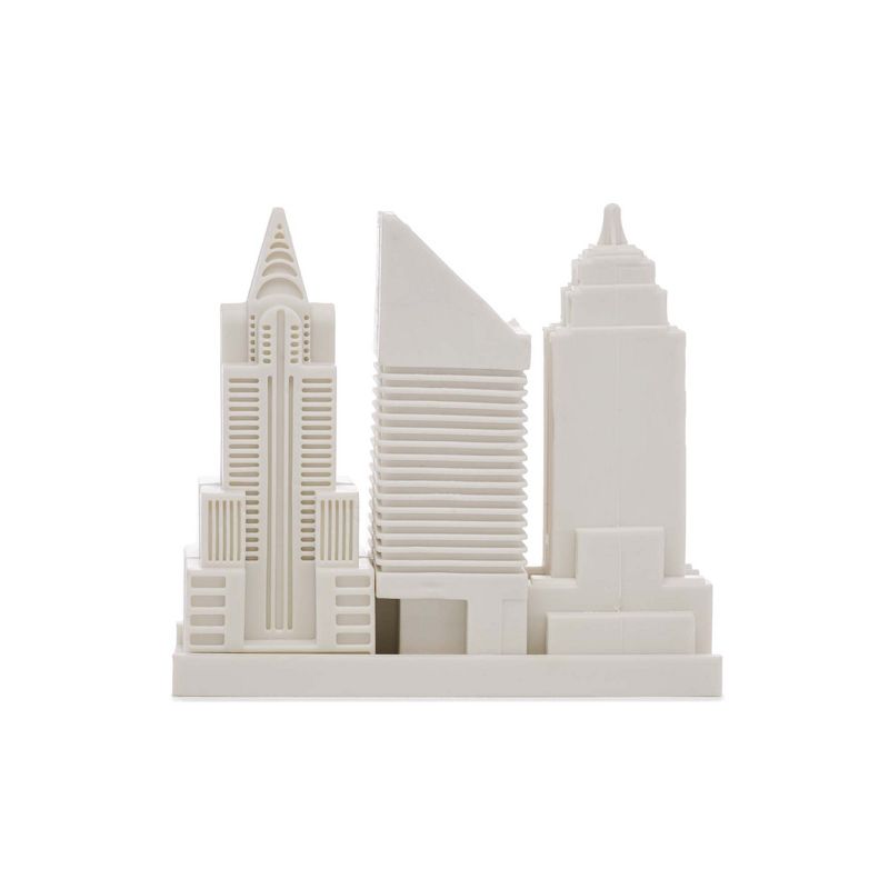 Design Ideas City of New York Eraser - Three Skyscrapers - White, 1.2" x 1.2" x 2.8"