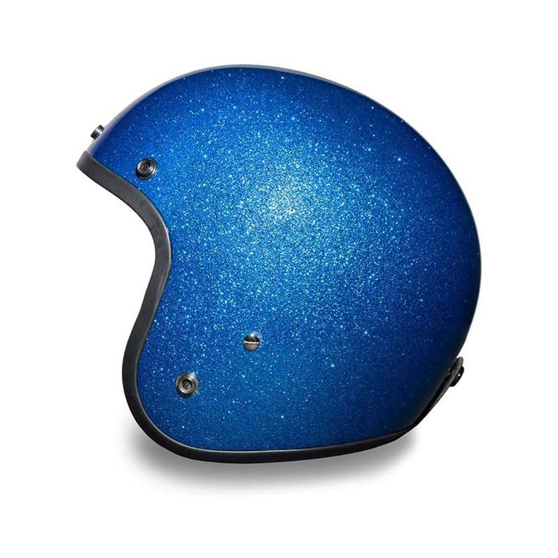 Daytona Helmets Cruiser Extra Large Open Face 3/4 Shell Department of Transportation Approved Motorcycle Helmet with Removable Black Visor, Blue