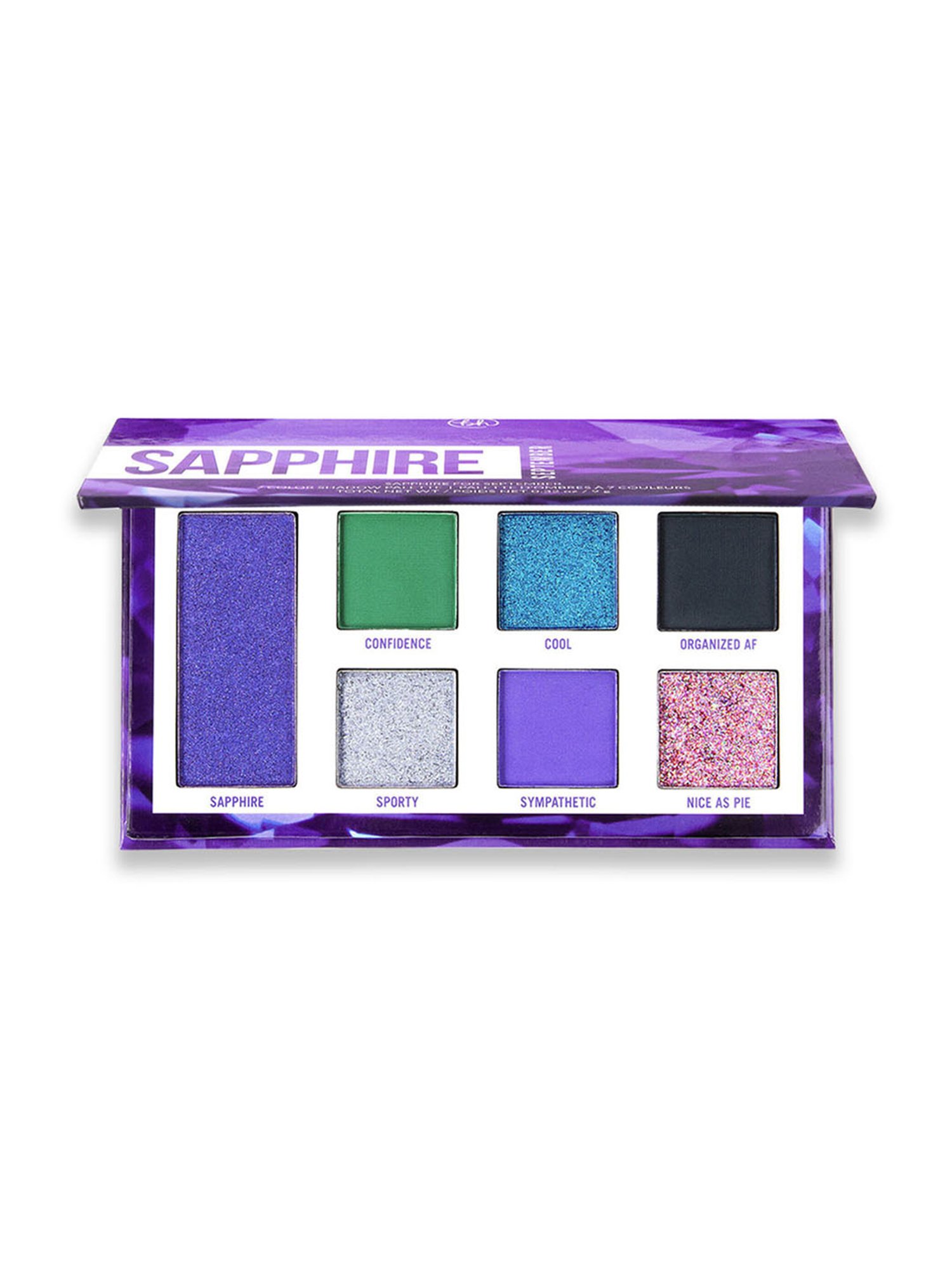 BH Cosmetics 7 Color Shadow Palette Sapphire for September - 9 gm