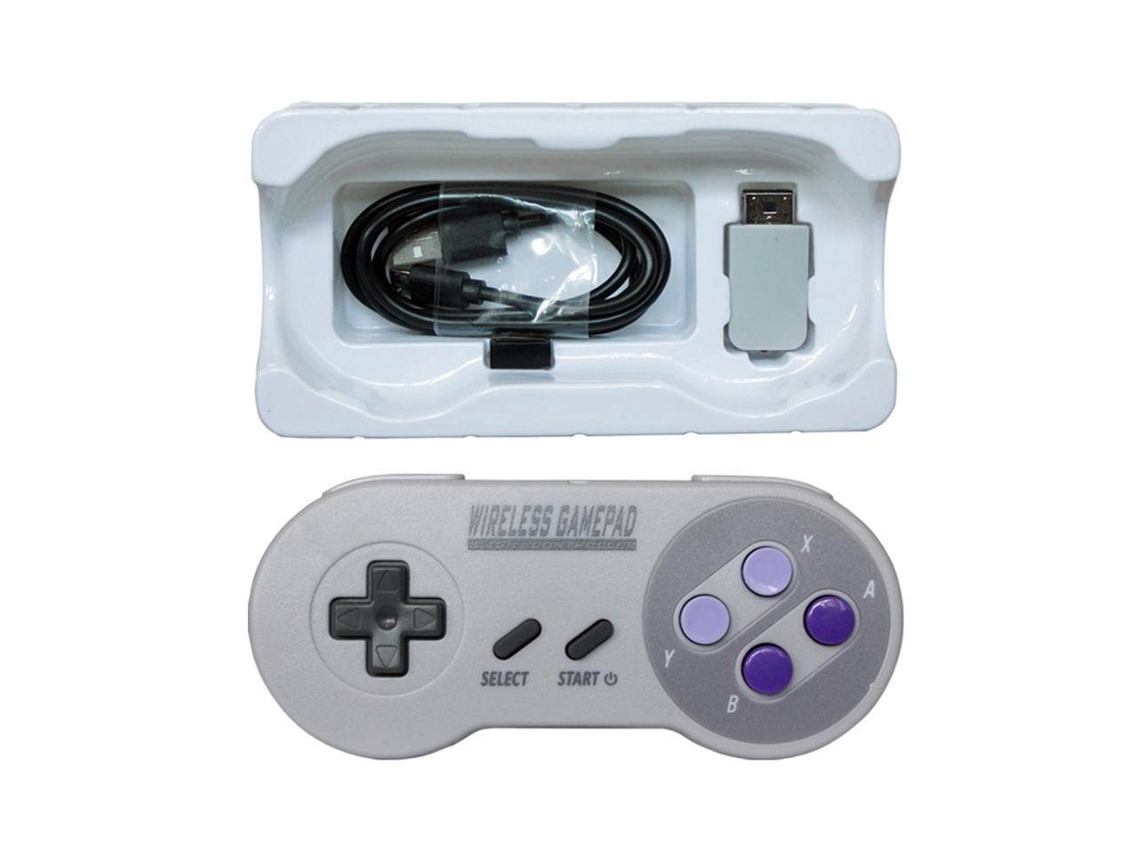 2.4GHZ Wireless Controller Gaming Joystick Gamepad for Super Nintendo Classic SNES Game Console, IOS, Android Box, Window