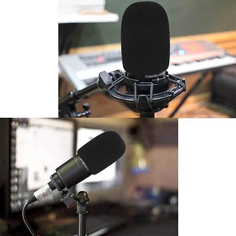 AT2020 Pop Filter Windscreen Furry WindscreenFur Foam Wind Cover for Audio Technica Microphone AT2020+ AT2035 AT4040 by