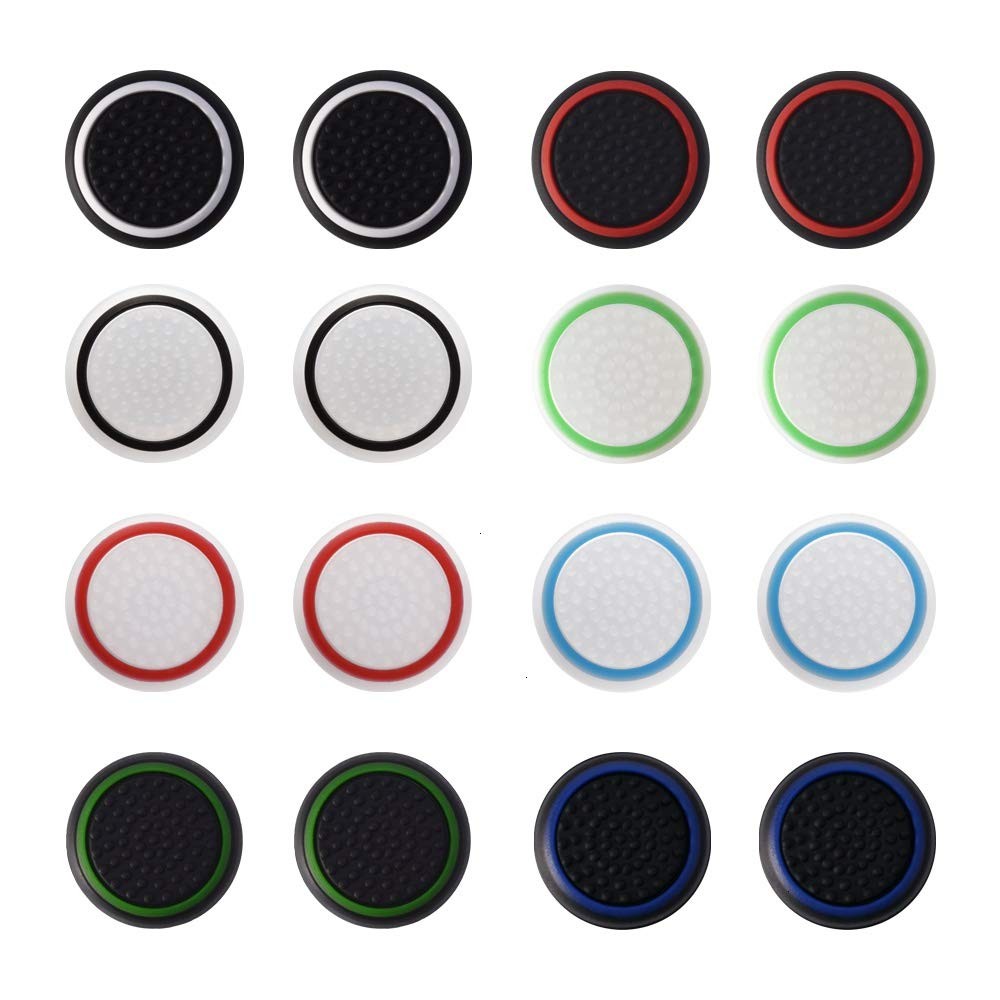 Thumb Grip Thumbstick Noctilucent Sets for PS2, PS3, PS4, Xbox 360, Xbox One Controller Pack of 16pcs