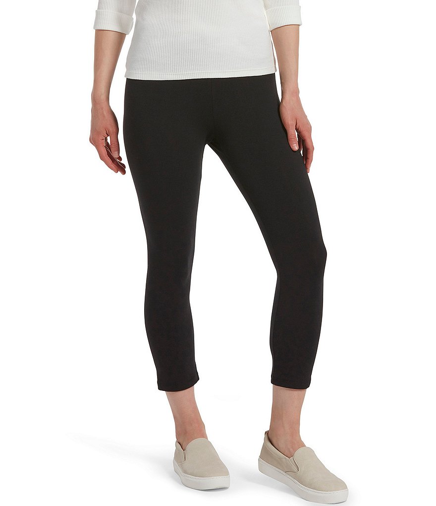 HUE Ultra Cotton Wide Waistband Capri Leggings