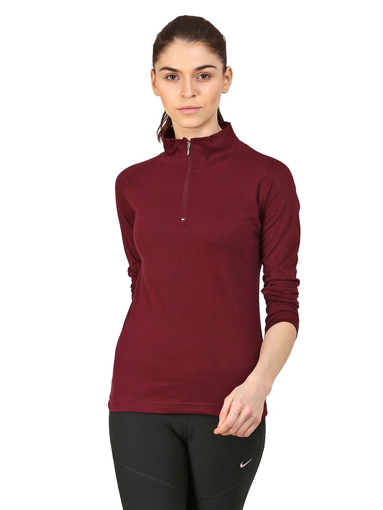 Appulse Maroon Cotton Slim Fit T-Shirt