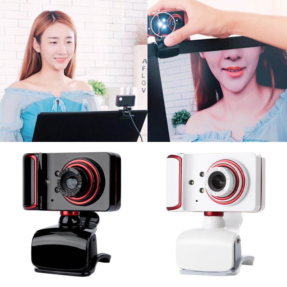 Webcam Camera USB HD Clip On Desktop Computer Drive Free Laptop PC With Mic Home