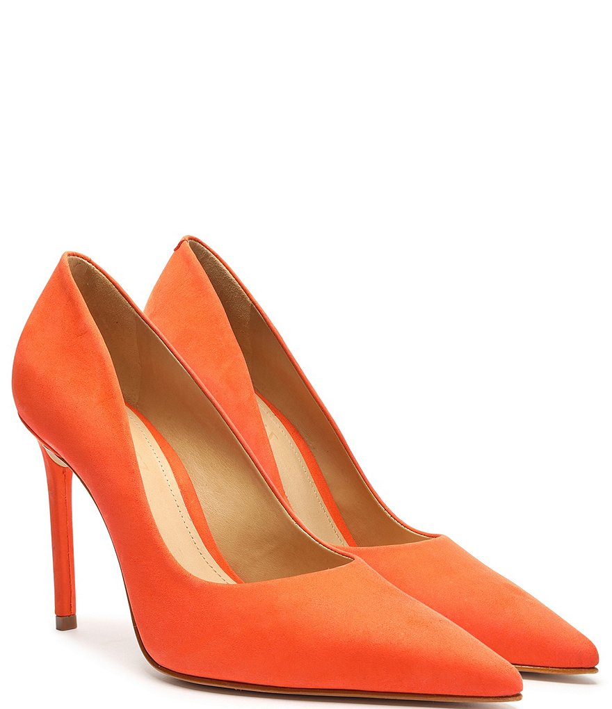 Schutz Lou Suede Pointed Toe Pumps