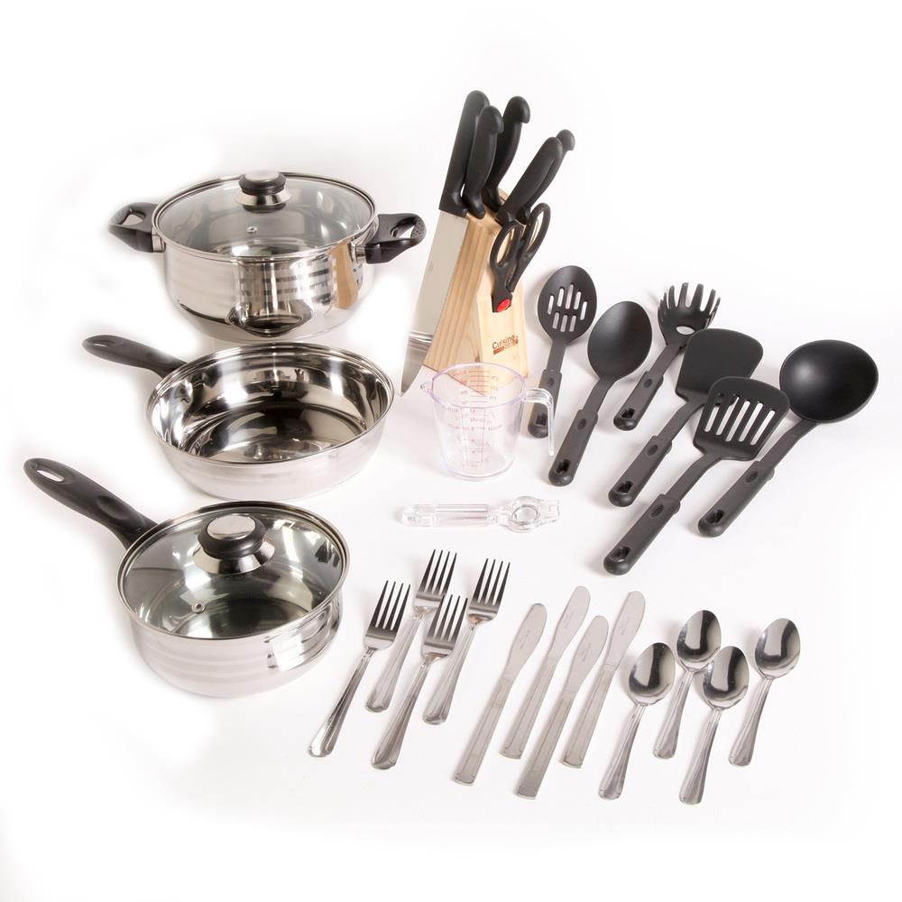 Gibson Overseas 89117.32 Lybra Ss Cookware Set 32Pc