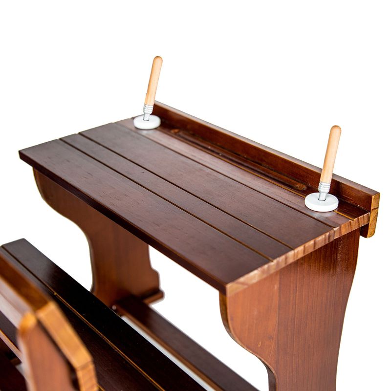 Little House Antique Style School Desk, Ink Wells & Pens Fits Two 18" Dolls