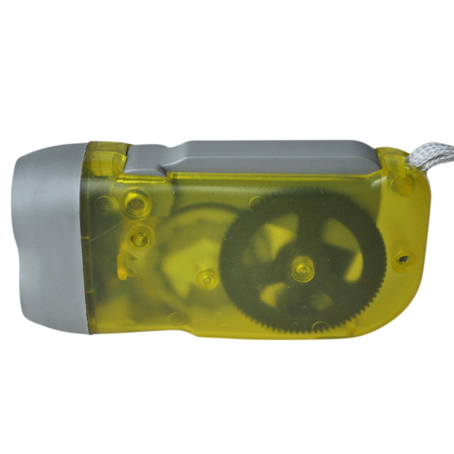 Torch Flashlight Dynamo 2 White LEDs For Camping