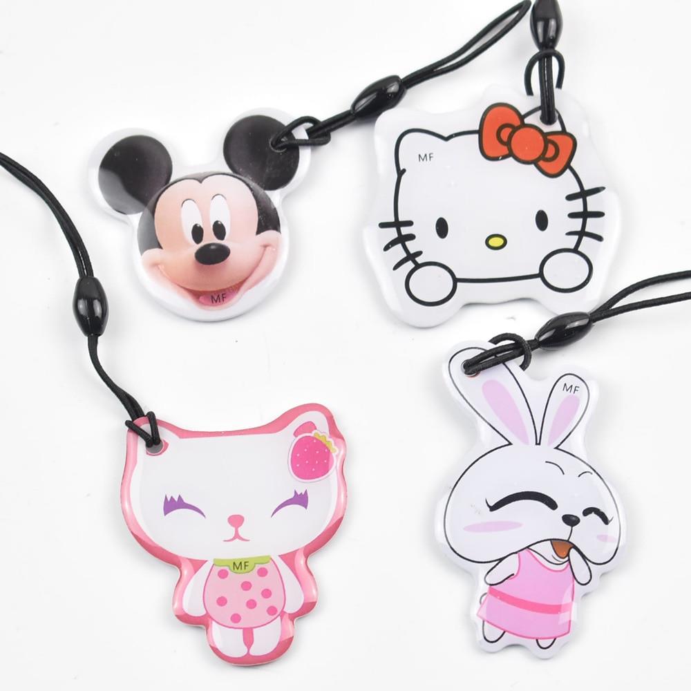 6 pcs/lot UID Cards Changeable Tags Block 0 Writable 13.56mhz Cartoon RFID Rewritable Proximity Smart Card Copy Clone