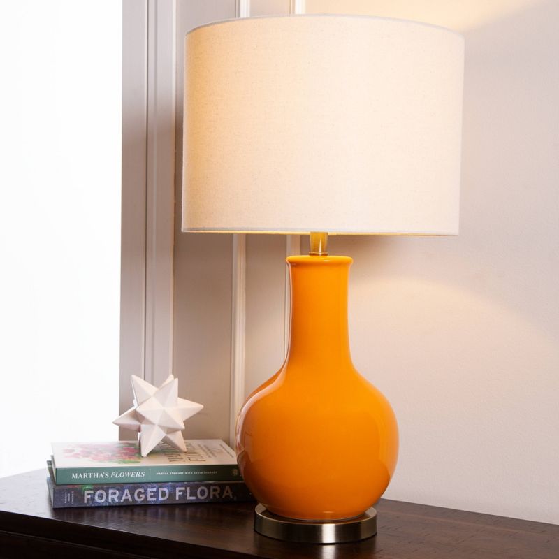 Maybury Ceramic Table Lamp Orange  - Abbyson Living