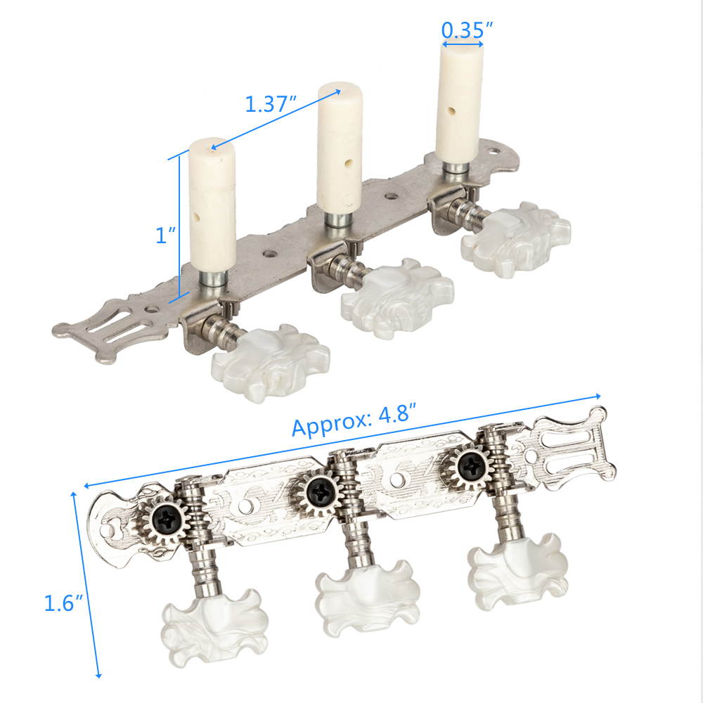 New Classical Guitar Set Tuning Pegs Keys Machine Heads Tuners 3L3R