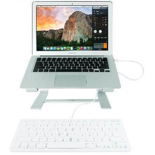 Macally Compact USB Wired Keyboard for Mac and PC