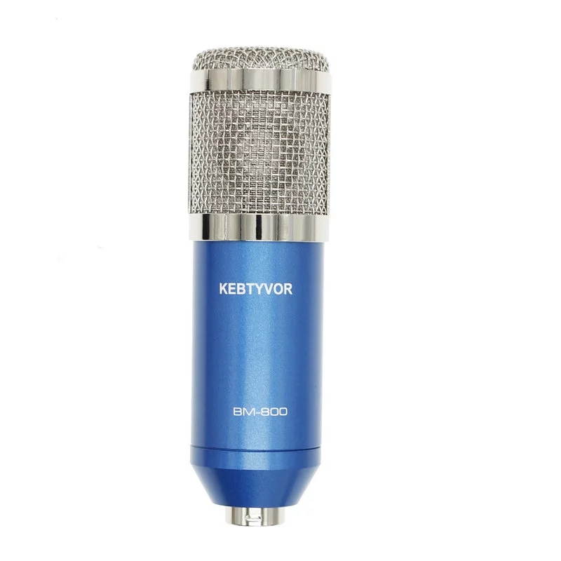 BM-800 Dynamic Condenser Wired Handheld Microphone Mic Sound Studio for Recording Kit KTV Karaoke with Shock Mount