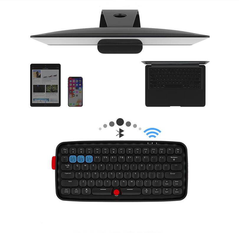 Ajazz-Zero  Ergonomic Design,Cool Exterior Bluetooth Wireless and Type-c- USB Wired Dual Mode Connectivity, 79keys  Mechanical RGB Backlit Keyboard For Office And Game - Pink(Box Black Switch)