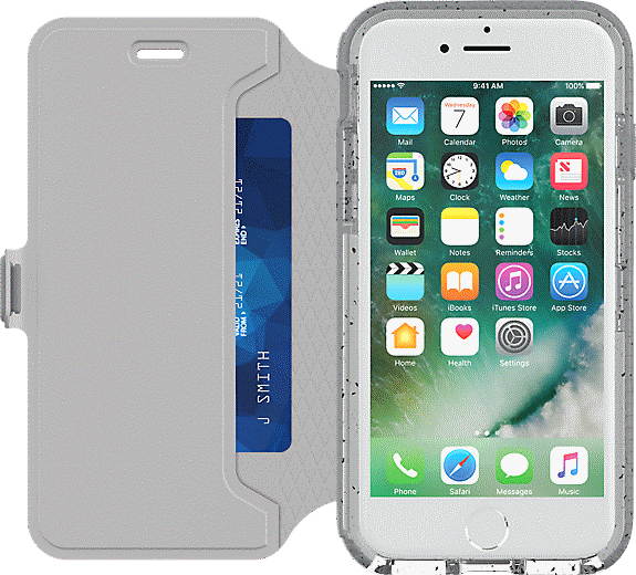 Tech21 Evo Active Wallet Case for iPhone SE2/8/7/6/6s - Reflective Gray