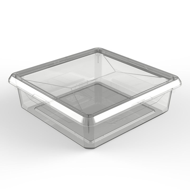 Ezy Storage Karton Small 6.3 Qt Plastic Storage Container Box with Lid (12 Pack)