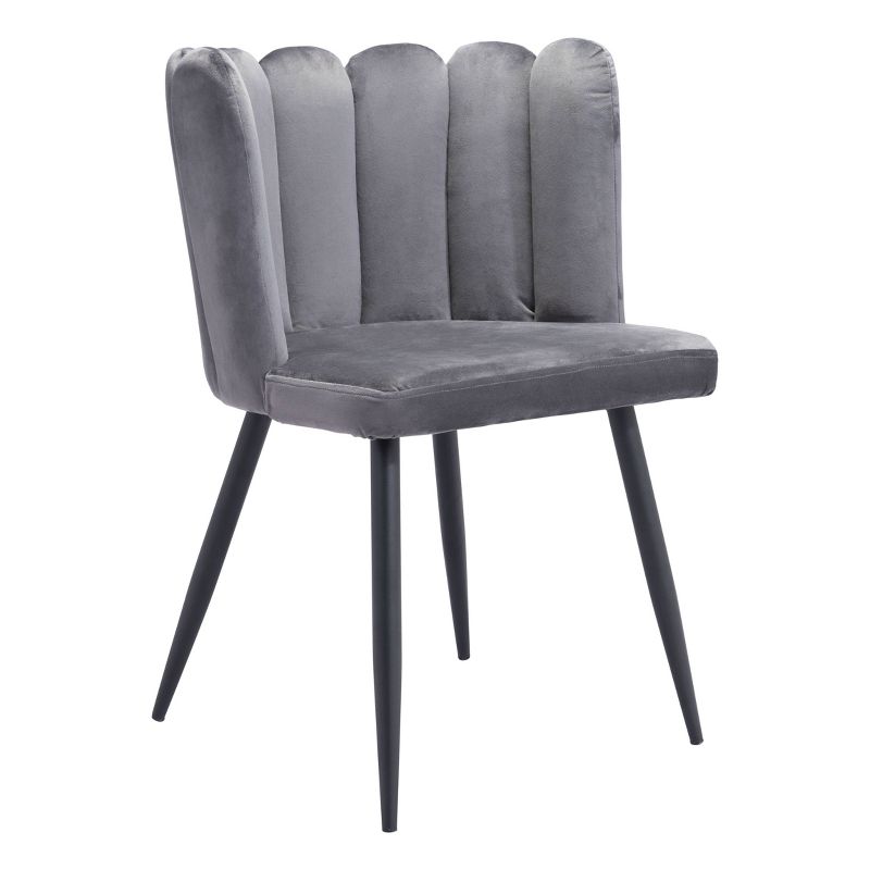 Set of 2 Polk Dining Chairs Dark Gray - ZM Home
