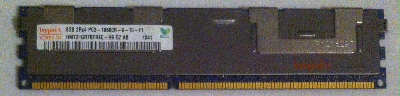 8GB MEMORY PC3-10600R Dural Rank HMT31GR7BFR4C-H9/HMT31GR7AFR4C-H9