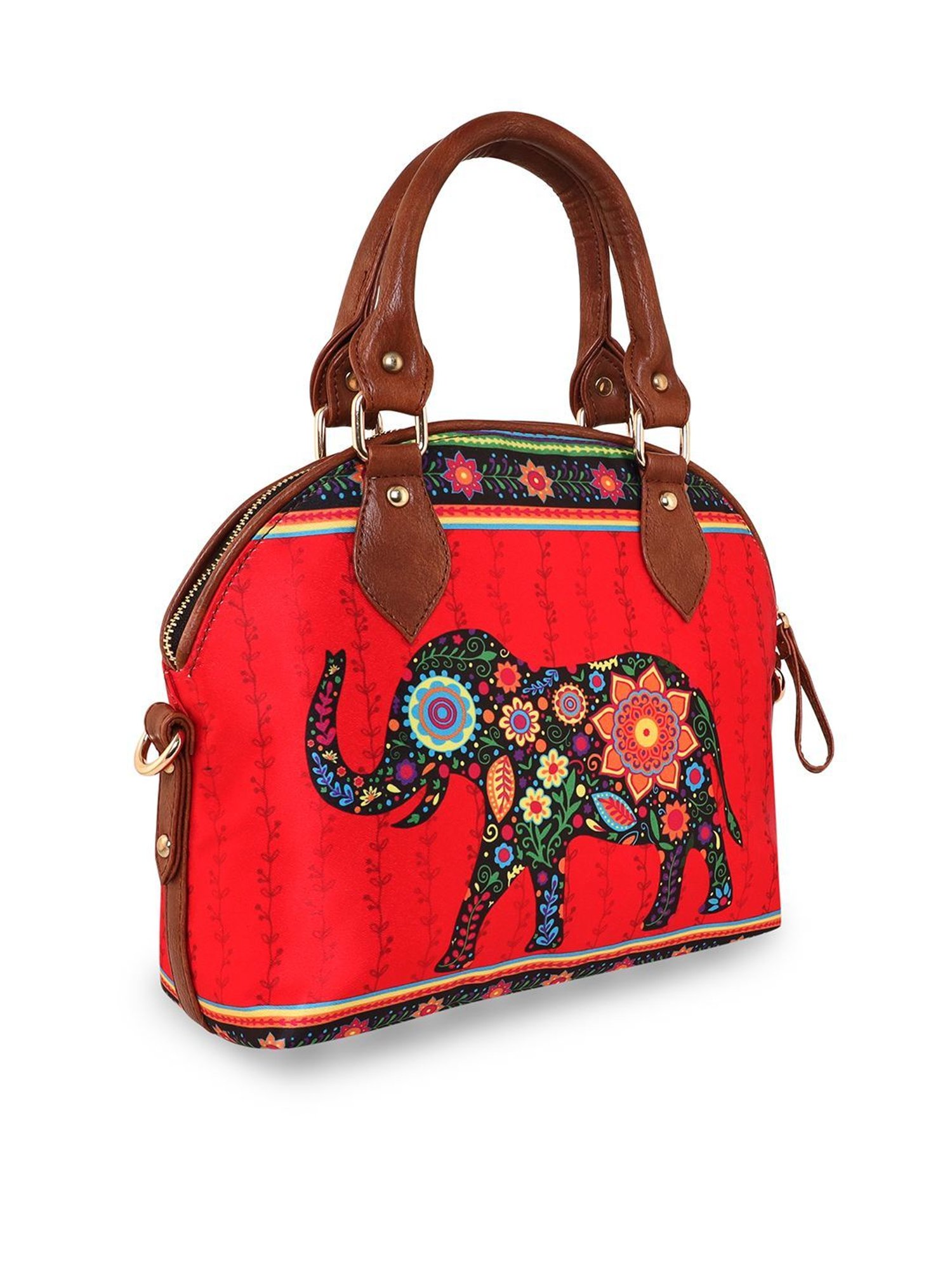 Sabhyata Multicolor Printed Medium Satchel Handbag