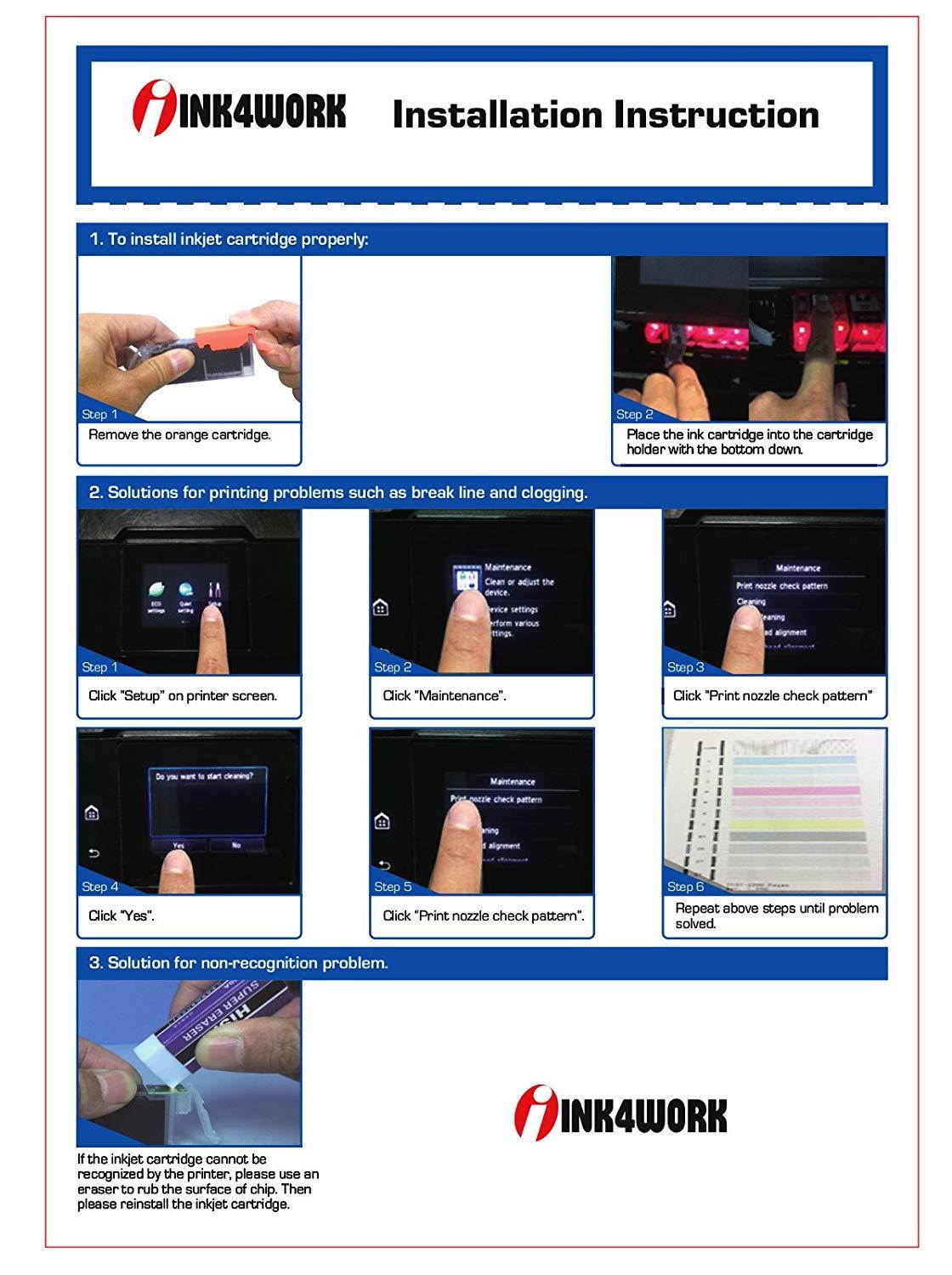 5 Pack INK4WORK Compatible Ink Cartridge Replacement for Canon PGI-270XL CLI-271XL PGI 270 CLI271 XL for Canon PIXMA TS5020 T6020 MG6820 MG6821 MG7720 MG5722 MG5720