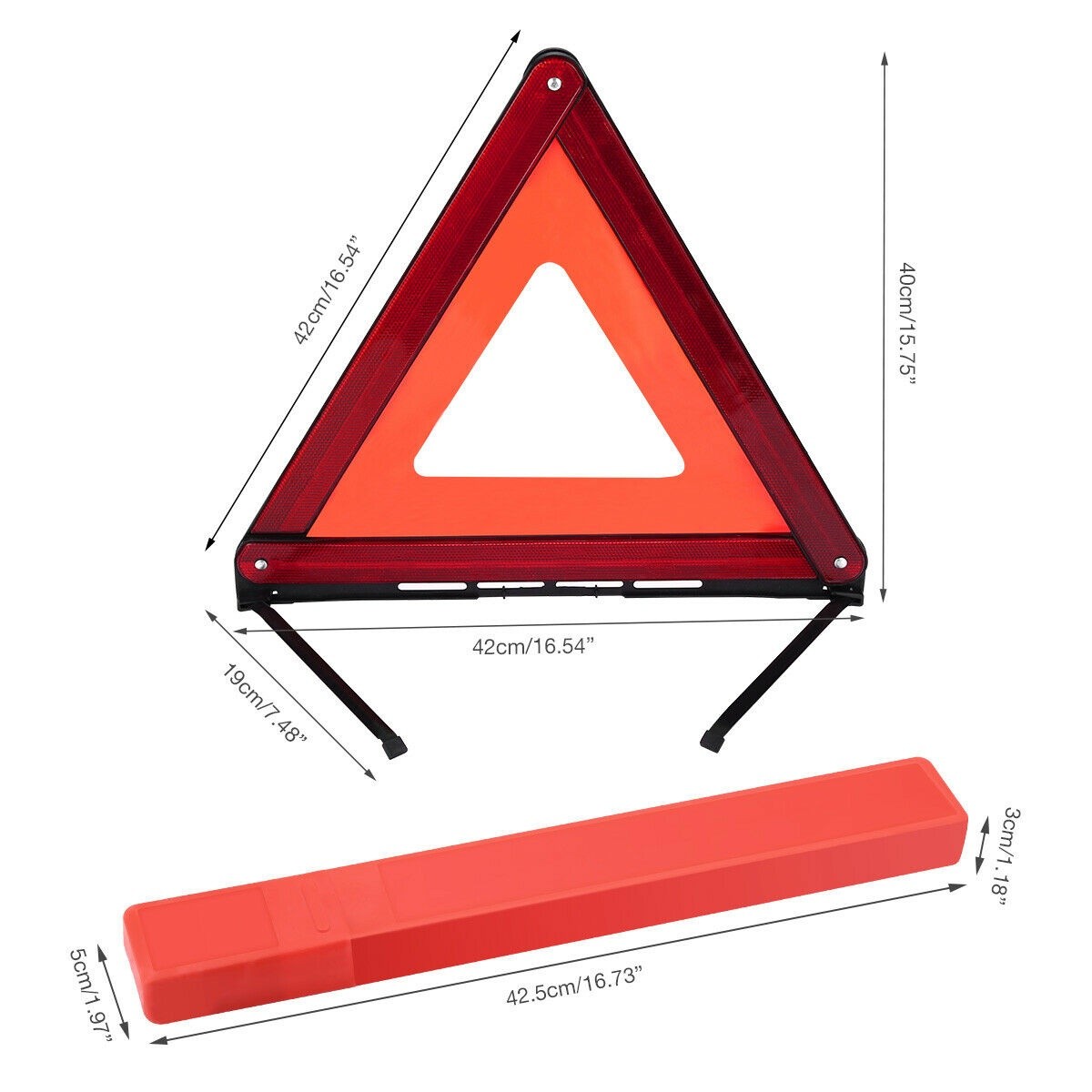 1x Car Truck Breakdown Warning Triangle Emergency Reflector Sign Road Safety Kit