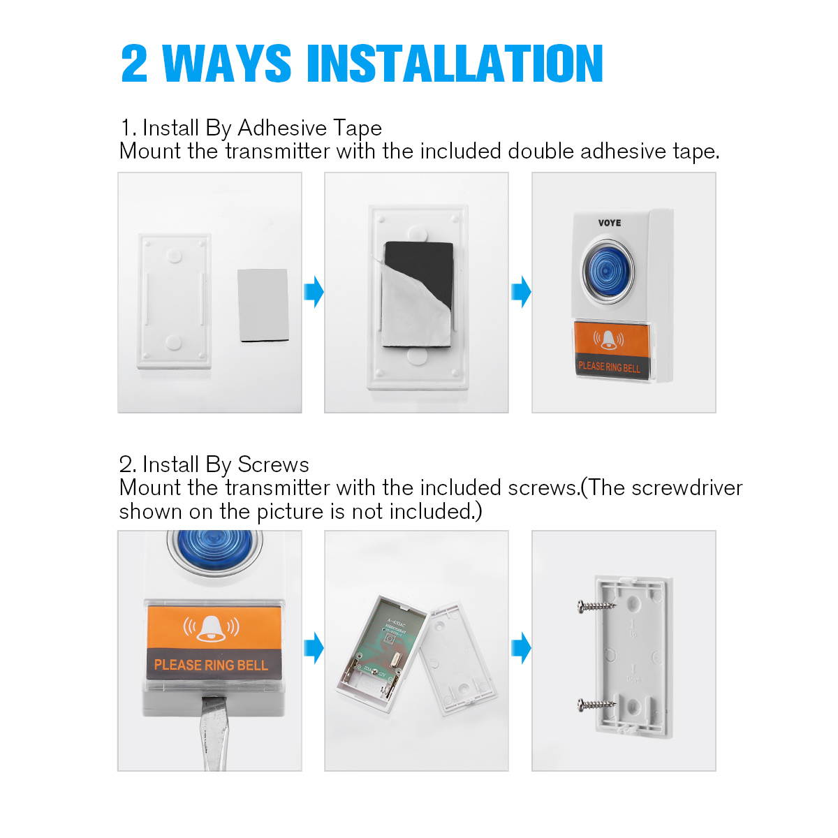 IR Sensor Welcome Doorbell Electronic Induction Doorbell Advertising Guide (Black)