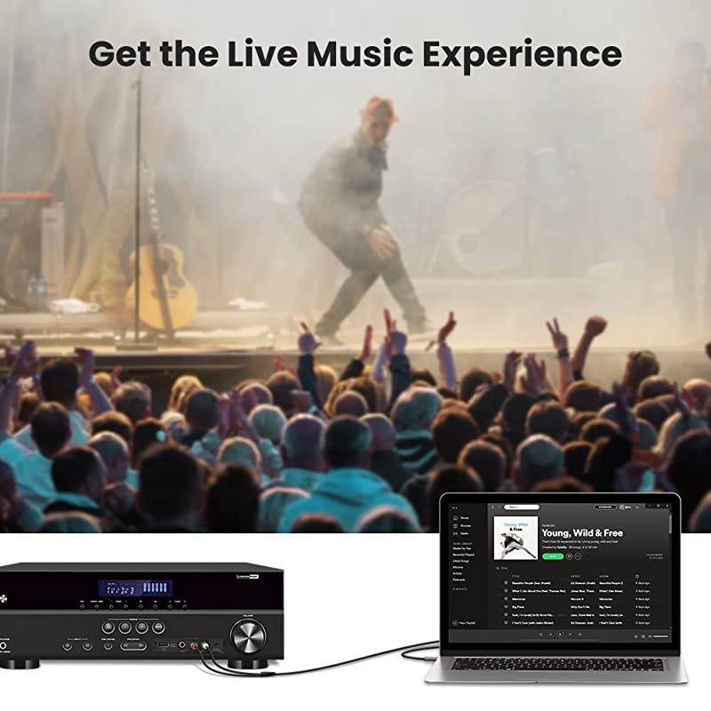 35mm to 2RCA Audio Auxiliary Adapter Stereo Splitter Cable AUX RCA Y Cord for Smartphone Speakers Tablet HDTV MP3 Player6ft