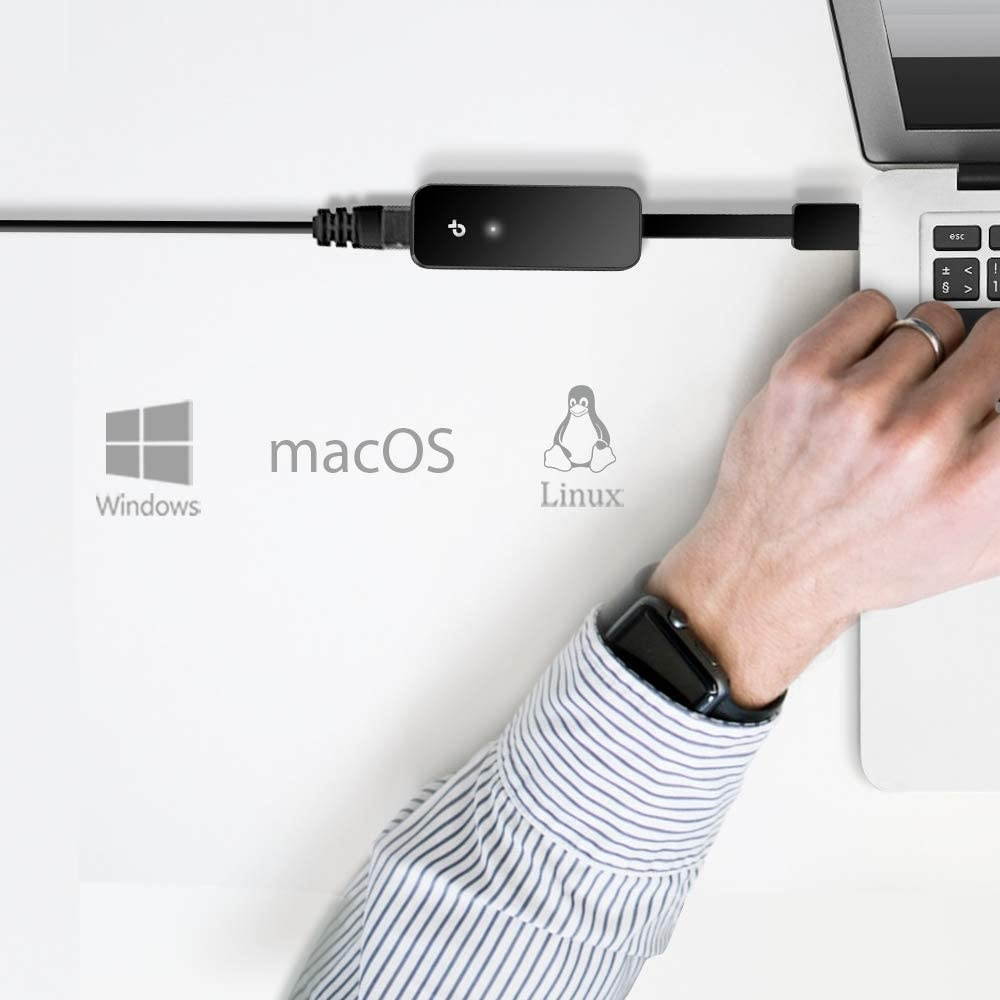 TP-Link USB to Ethernet Adapter (UE305) Foldable USB 3.0 to Gigabit Ethernet LAN Network Adapter Supports WindowsLinux Apple MacBook Surface