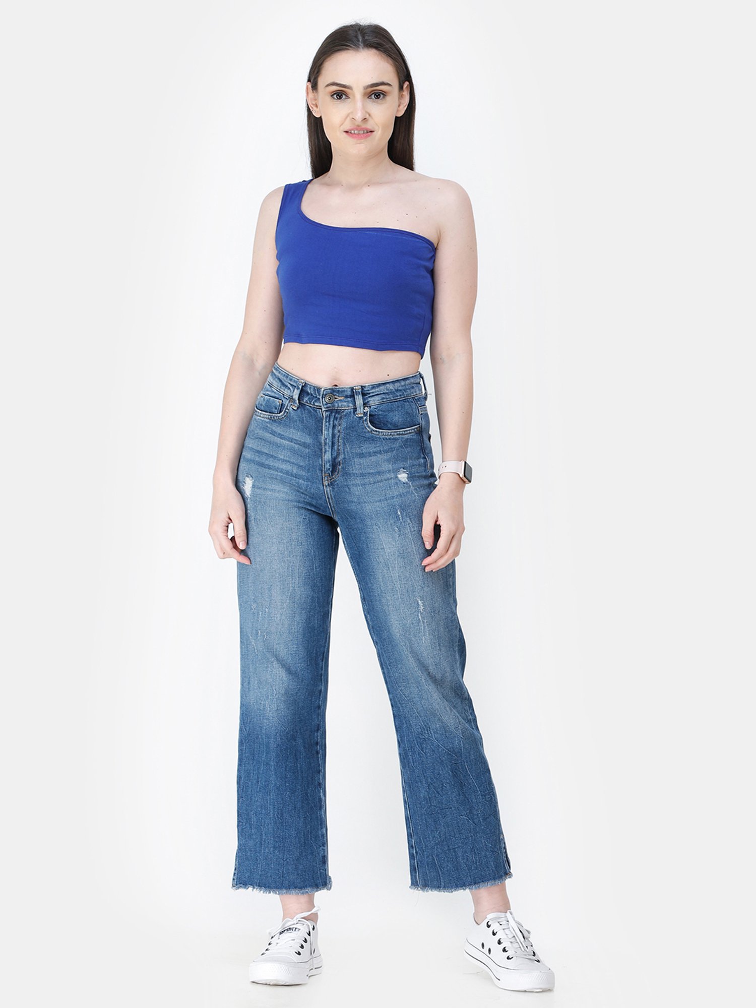 Cation Blue Crop Top