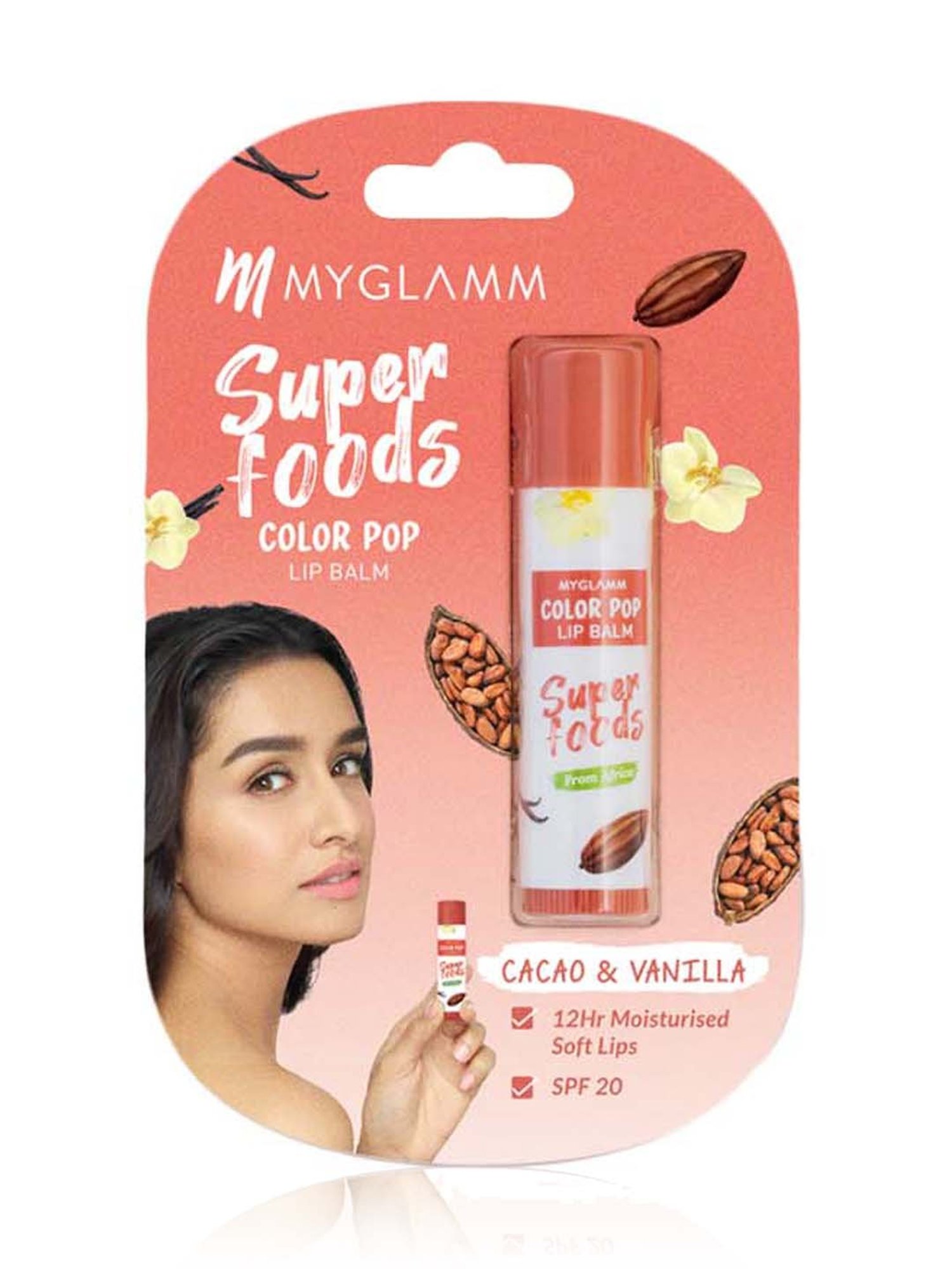 MyGlamm Color Pop Cacao & Vanilla Lip Balm - 4.6 gm