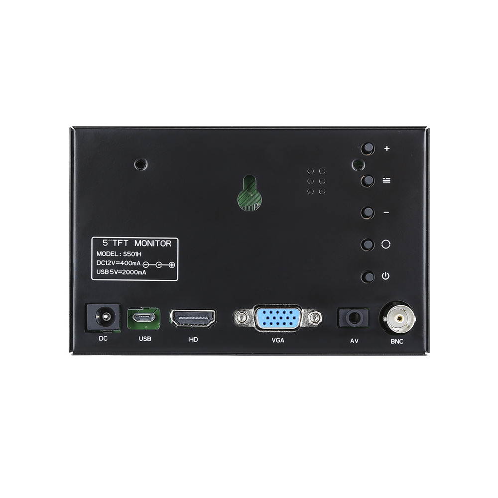 5" Car RearView Monitor with HDMI VGA BNC Port Home Security Fast Ressptonse